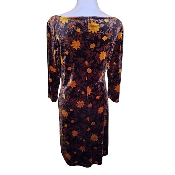Maggy London Vintage Velvet Romantic Dress Size Medium Boho Whimsigoth - Picture 2 of 10